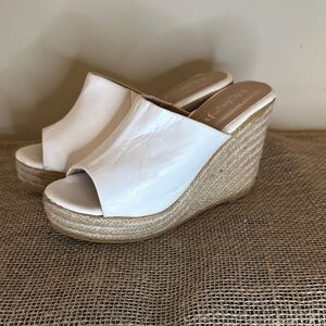 Refresh White Wedge Sandals